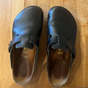 Birkenstock Boston Black Leather